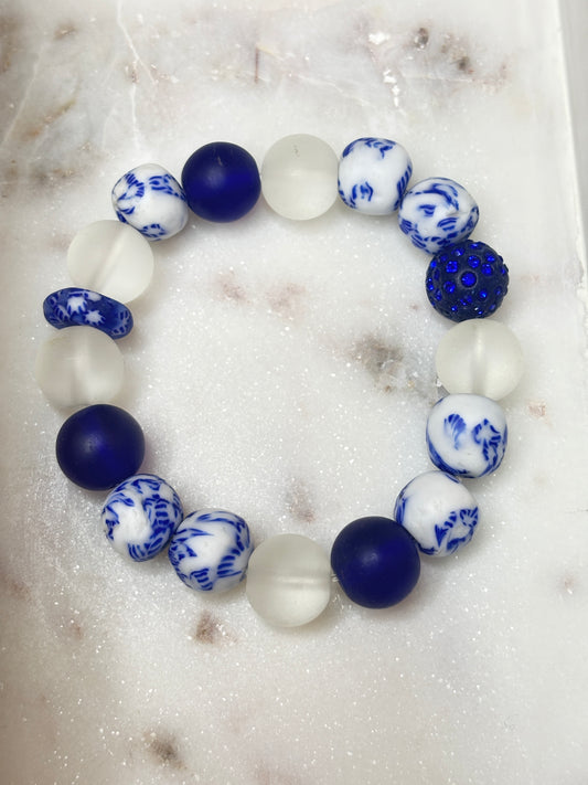 Porcelain Wave – Bespoke Krobo Bracelet