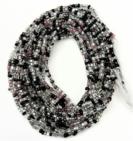 Mauve Noire Tie-On Waist Beads