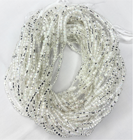 Silver Bloom Tie-On Waist Beads