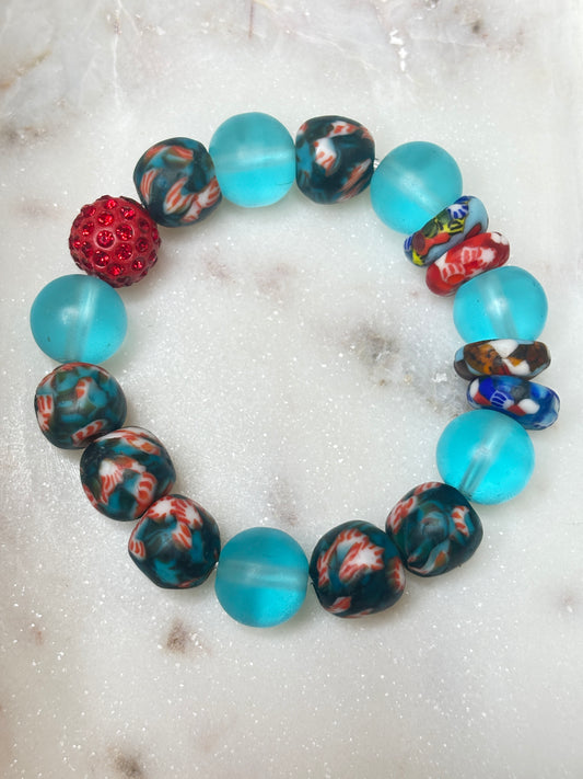 Coastal Ember – Bespoke Krobo Bracelet