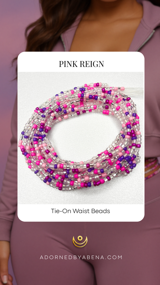 Pink Reign Tie-On Waist Beads