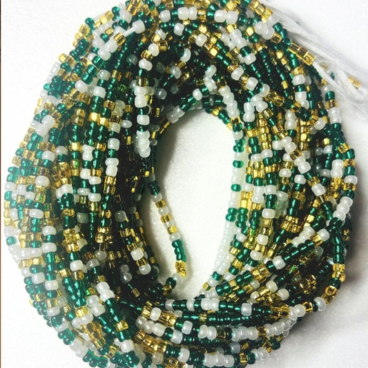 Emerald Dynasty Pearl Tie-On Waist Beads