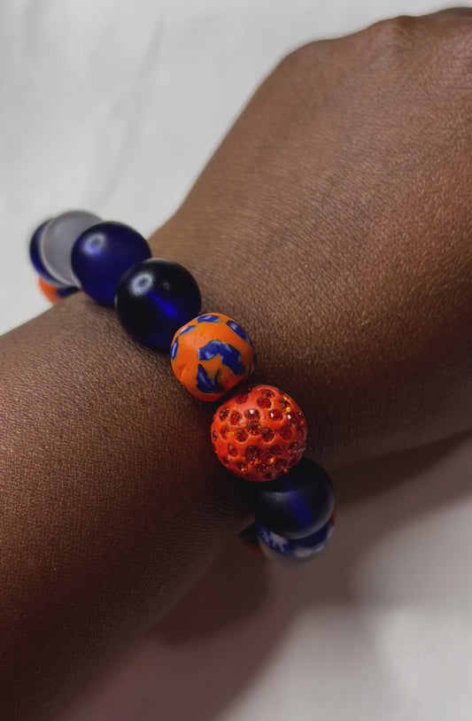 Fiery Grace – Bespoke Krobo Bracelet