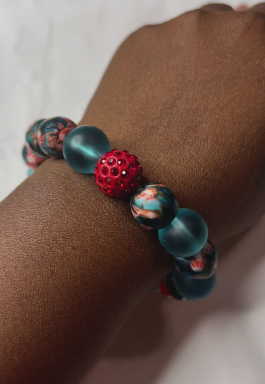 Coastal Ember – Bespoke Krobo Bracelet