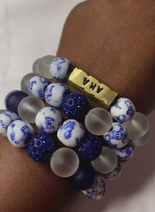 Porcelain Wave – Bespoke Krobo Bracelet