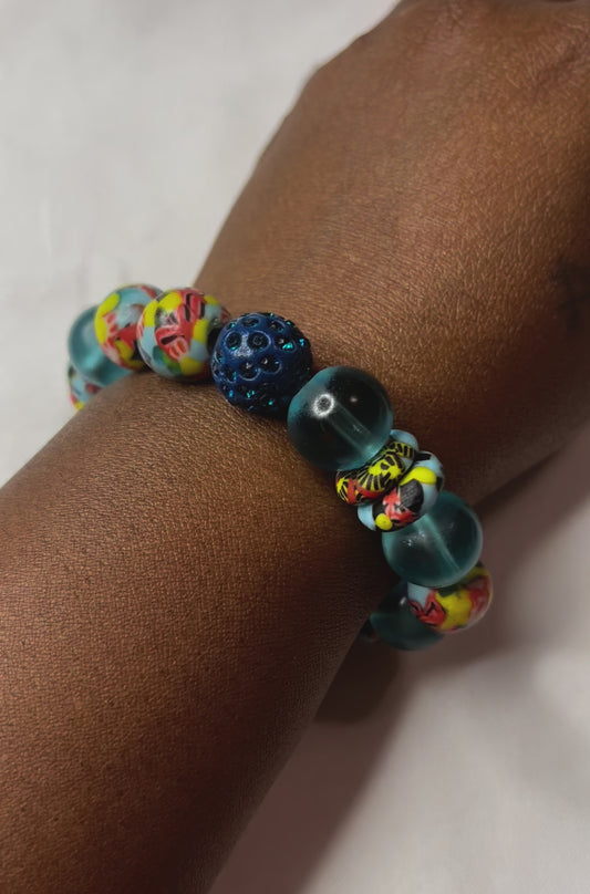 Ocean Bloom – Bespoke Krobo Bracelet